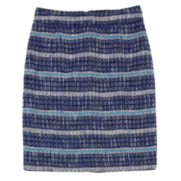 Tory Burch Dresses & Skirts - Tory Burch I Blue & White Tweed Pencil Skirt 2